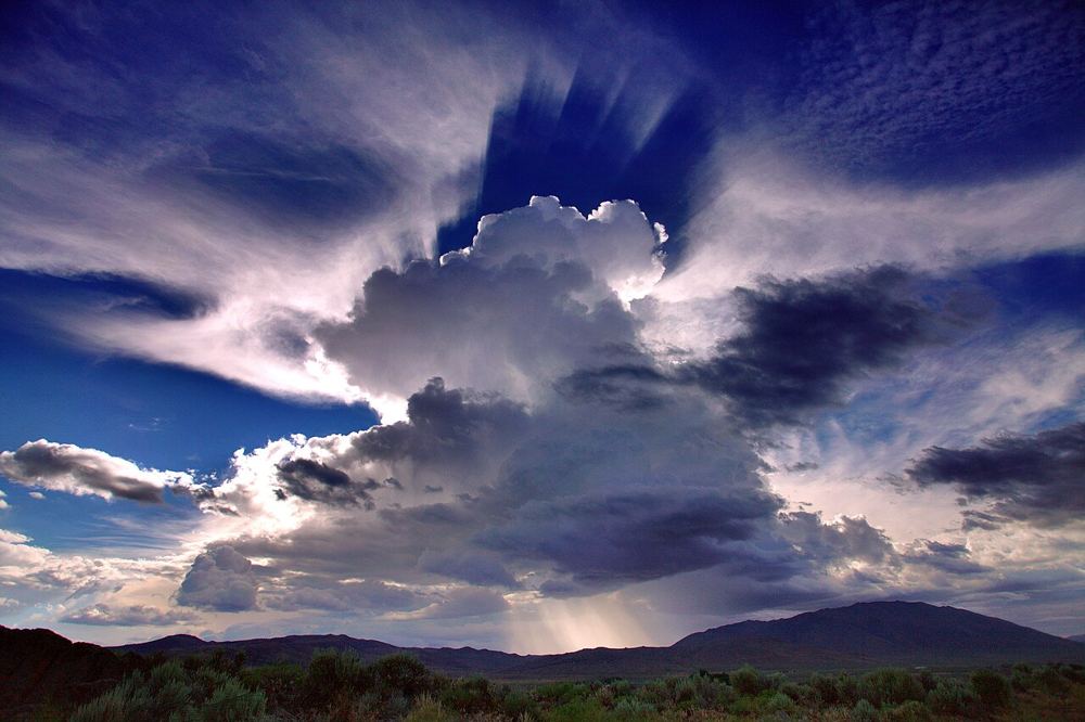 Storm clouds over Palomino Valley, Nevada